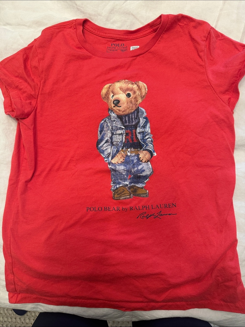 Ralph Lauren Red Polo Bear Short Sleeve Tee